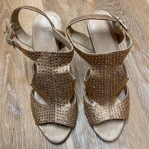 Elegant Gold Studded Sandals